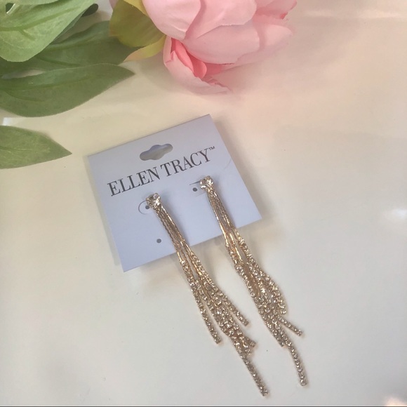 Sparkly Tassel Drop Earrings For Women – Cubic Zirconia Dangle Earrings For Wedding & Everyday Wear - View #8